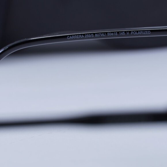 CARRERA 259/S 0807 WJ Square Sunglasses - Black/Grey Polarized - Picture 6 of 9